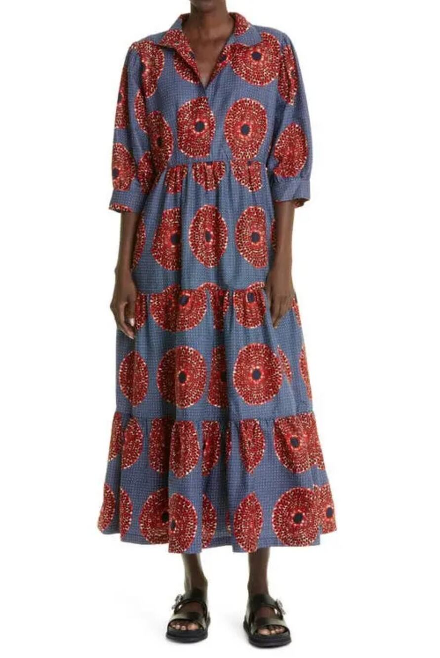 The OULA Maxi Print Dress - Size Medium - Never Worn